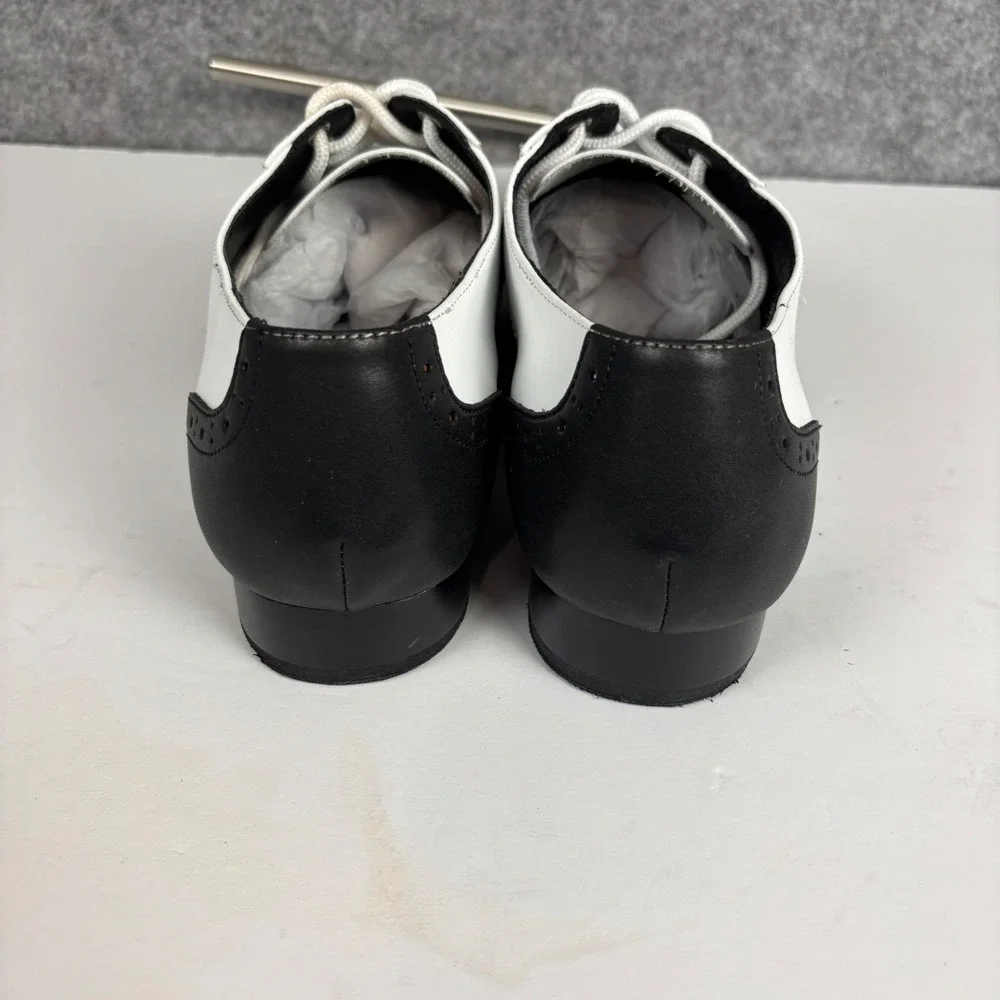 Very Fine Party Party Dance Shoes Mens 11.5 Black White Leather Wingtip PP301